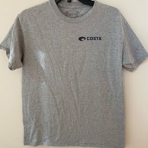 Costa mens gray fish tshirt size medium